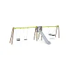 Doppelrutsche mit Schaukel - Sitz 1x Classic, 1x Baby, 1x Nest VVZ-AP006-15