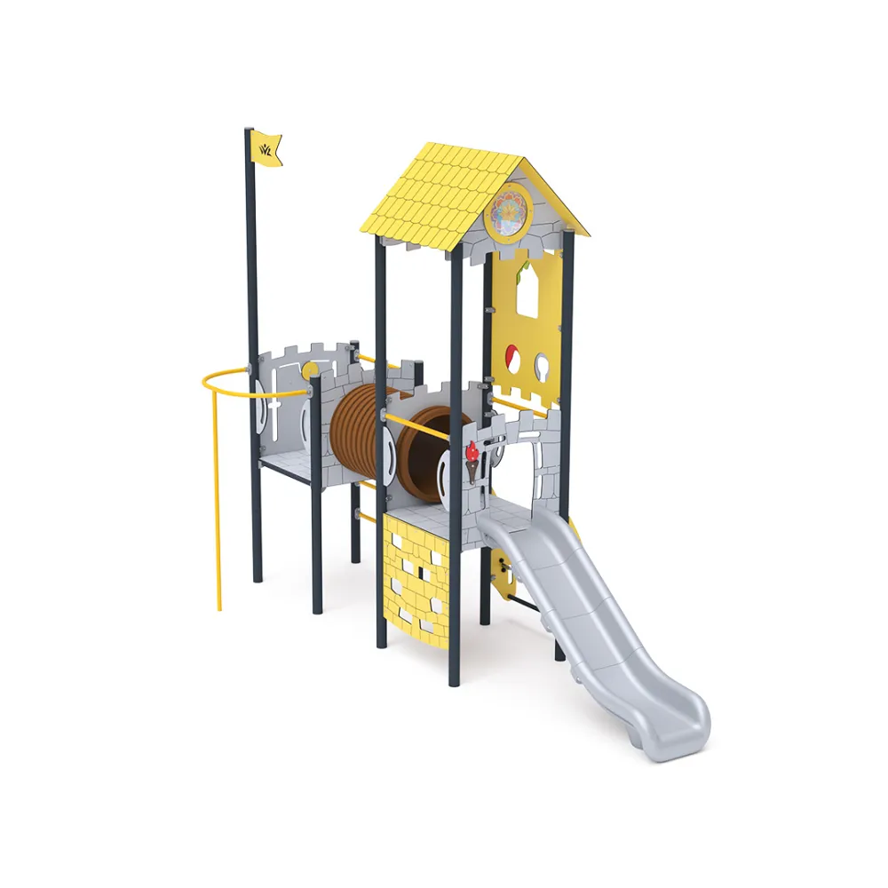Doppelturm-Kombispielanlage - Hoch, mit Dach VVZ-VZP2-003-10