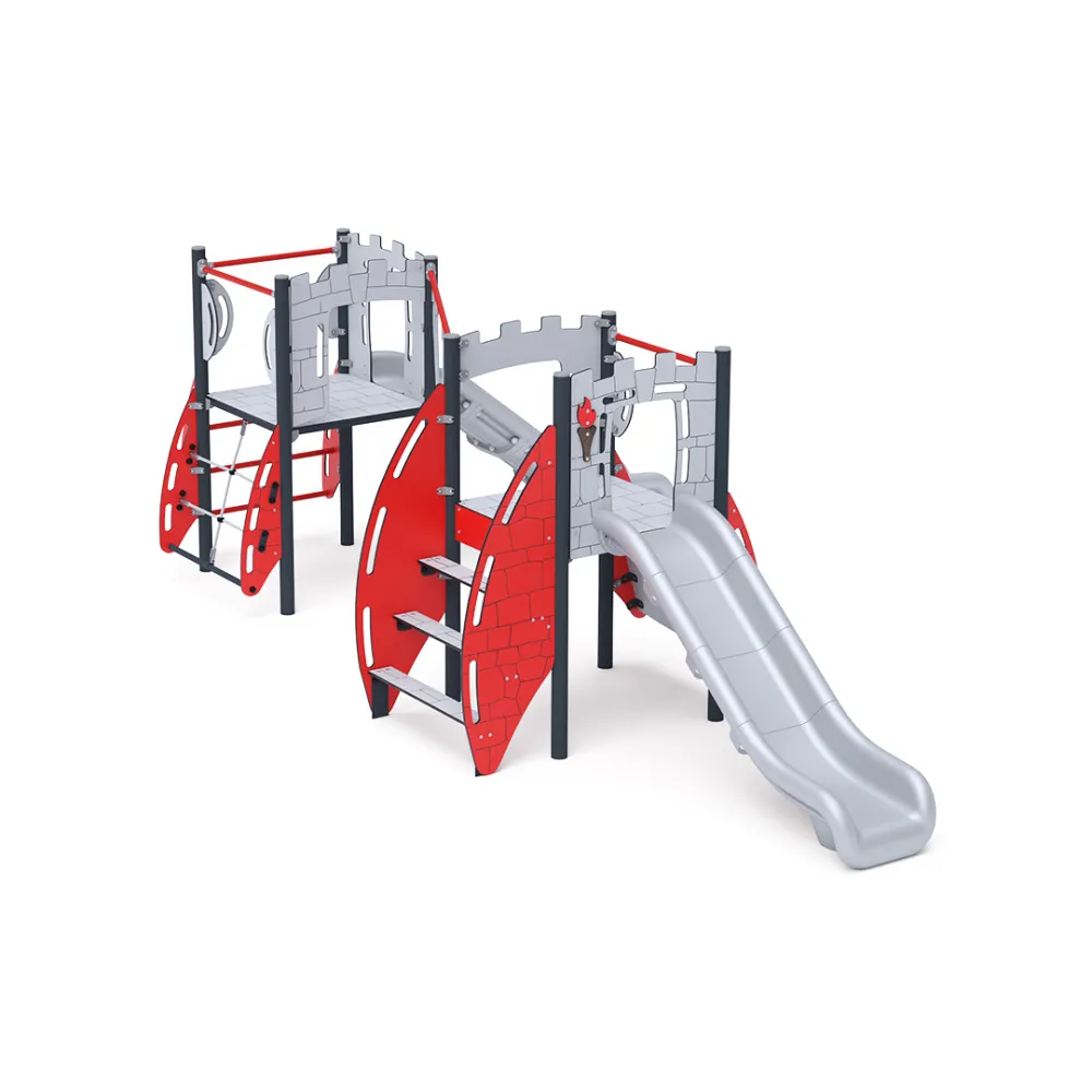Doppelturm-Kombispielanlage - Niedrig VVZ-VZP2-006-10