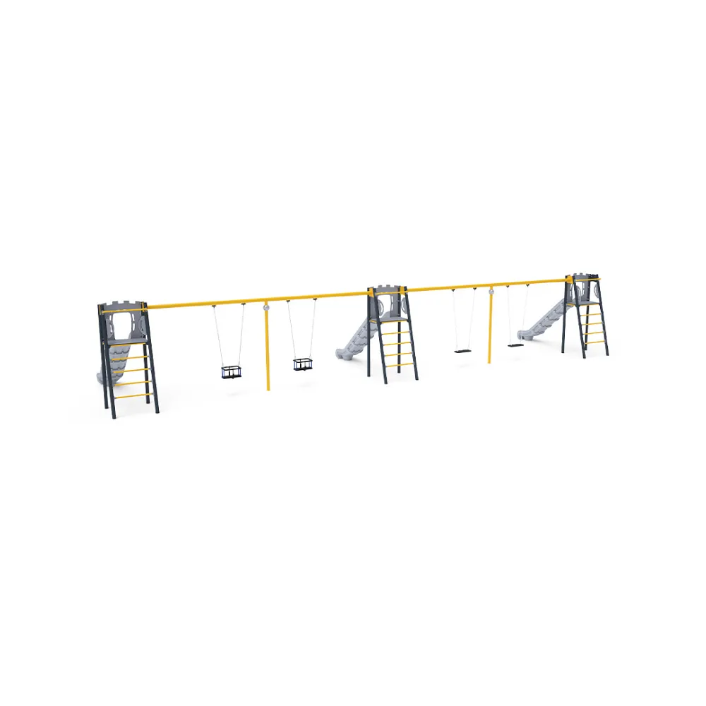 Dreifachrutsche mit Schaukel - Sitz 2x Classic, 2x Baby VVZ-AP010-15
