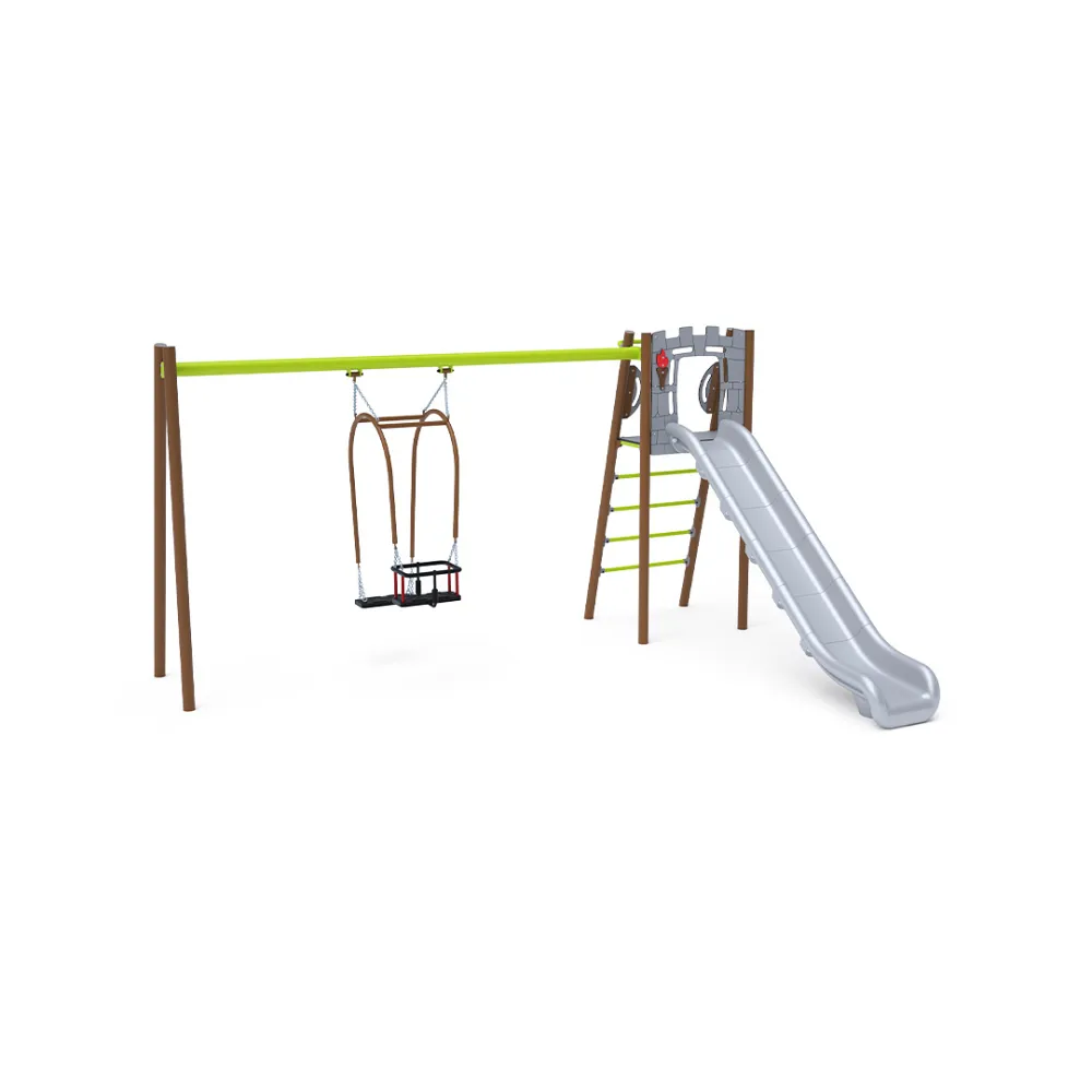 Rutsche mit Schaukel - Sitz 1x Mutter und Kind VVZ-AP002-MaD-15